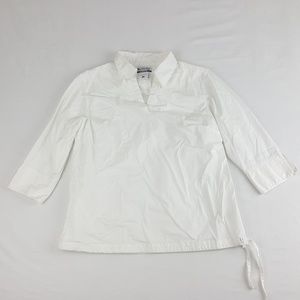 Columbia Women's Top Size Large White 3/4 Sleeve